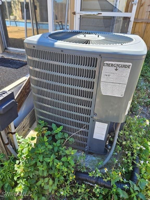 exterior details with central air condition unit