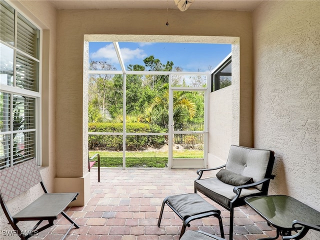 sunroom with a healthy amount of sunlight