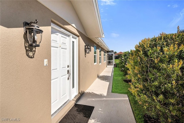 view of property exterior featuring stucco siding