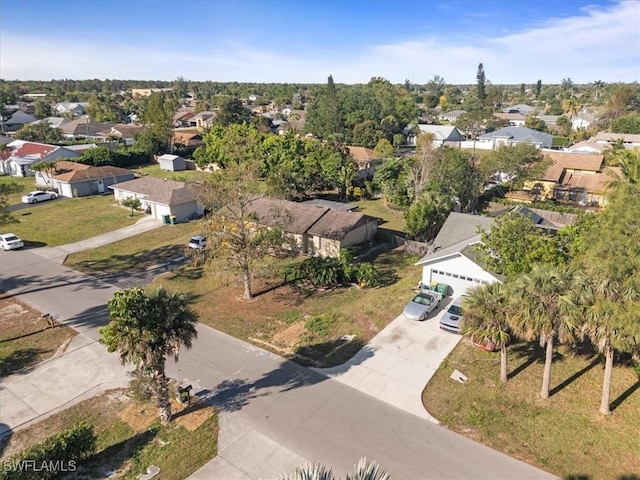 bird's eye view featuring a residential view