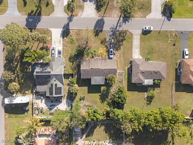 aerial view with a residential view