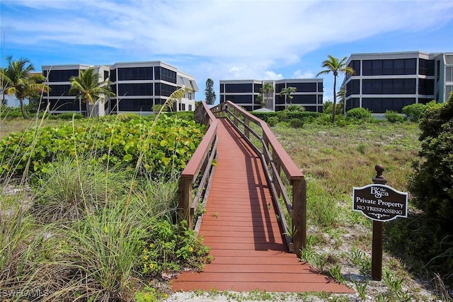 view of dock