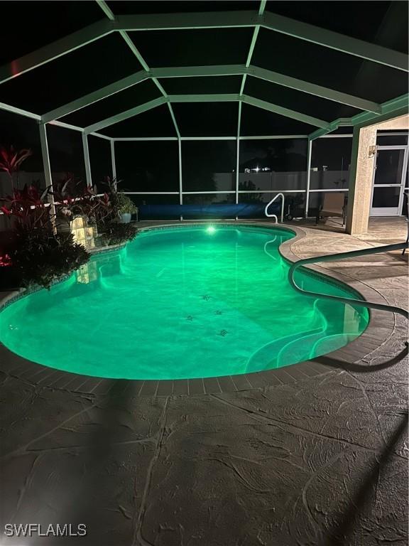 pool featuring a patio area