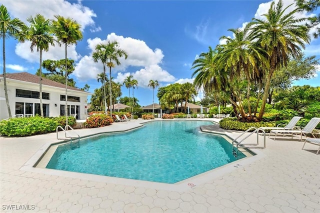 pool featuring a patio