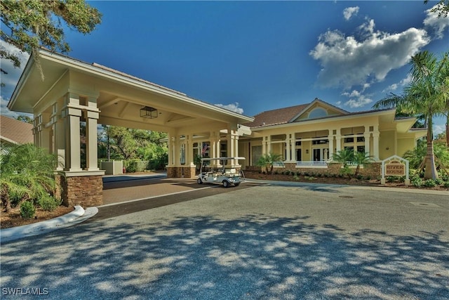 exterior space with a porch