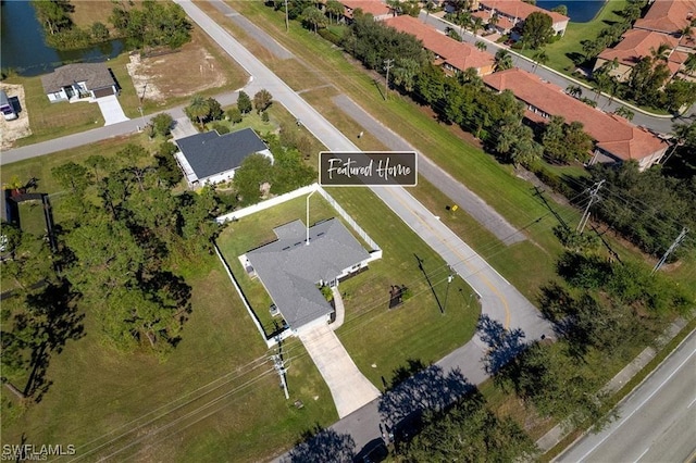 bird's eye view with a residential view