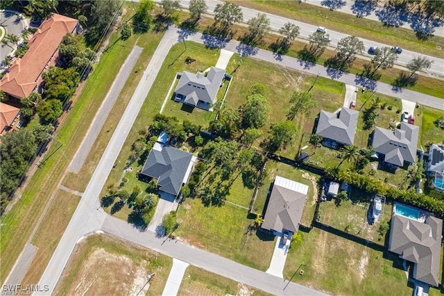 bird's eye view with a residential view