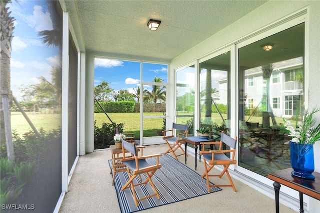 view of sunroom