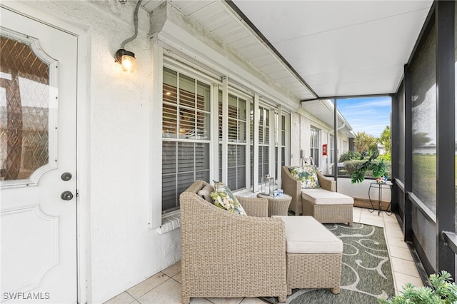 view of sunroom