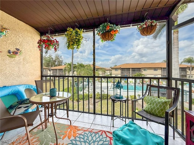 balcony featuring a residential view