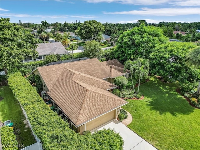 aerial view featuring a residential view