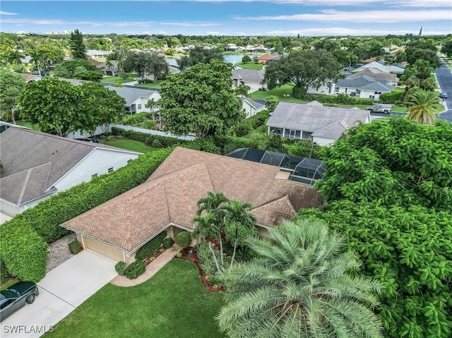 bird's eye view featuring a residential view