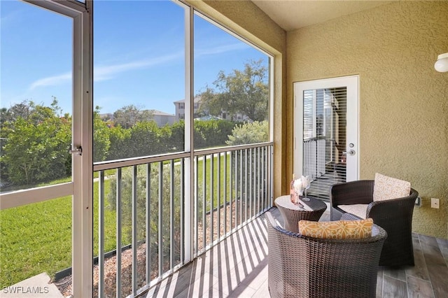 view of sunroom / solarium