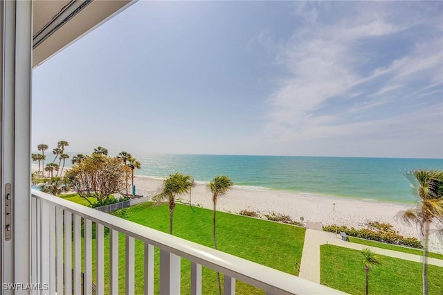 water view featuring a view of the beach