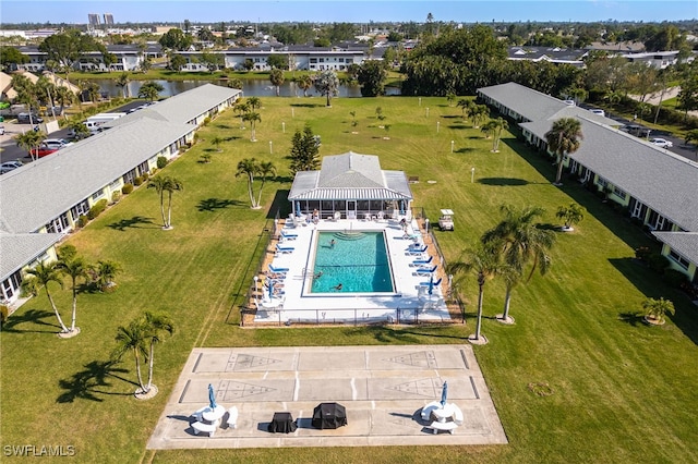 birds eye view of property featuring a residential view