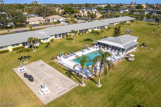 bird's eye view featuring a residential view