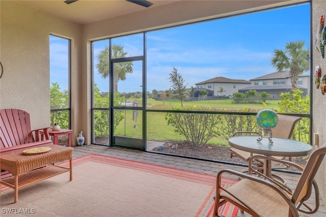 view of sunroom / solarium