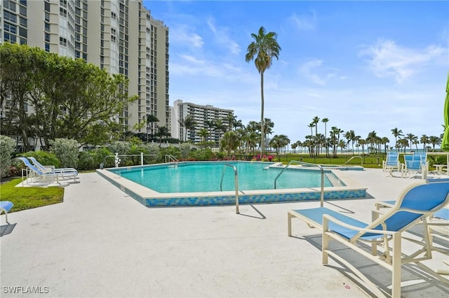 pool featuring a patio