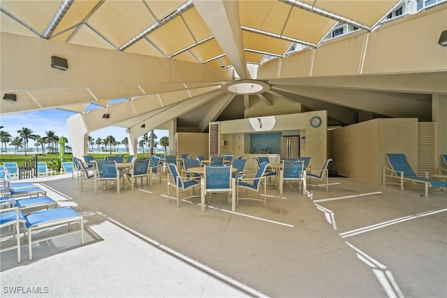 view of patio with outdoor dining area