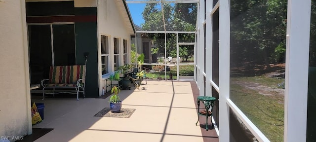 view of sunroom