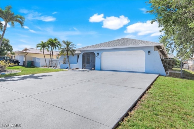 1416 SW 52nd Ter, Cape Coral, FL 33914 - ranch-style home featuring driveway, an attached garage, and stucco siding