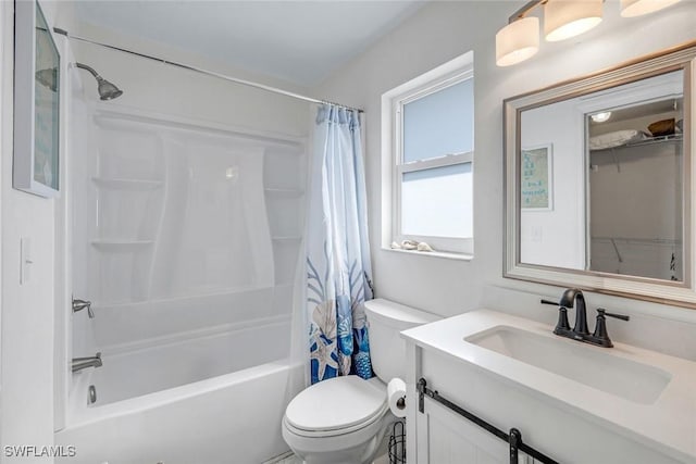 1416 SW 52nd Ter, Cape Coral, FL 33914 - bathroom with shower / bath combo, toilet, and vanity
