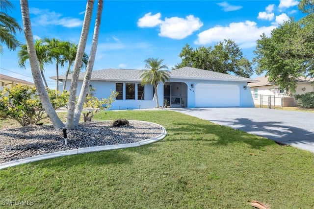 1416 SW 52nd Ter, Cape Coral, FL 33914 - ranch-style house with stucco siding, concrete driveway, and an attached garage