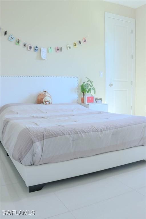 view of tiled bedroom