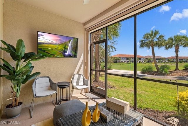 view of sunroom