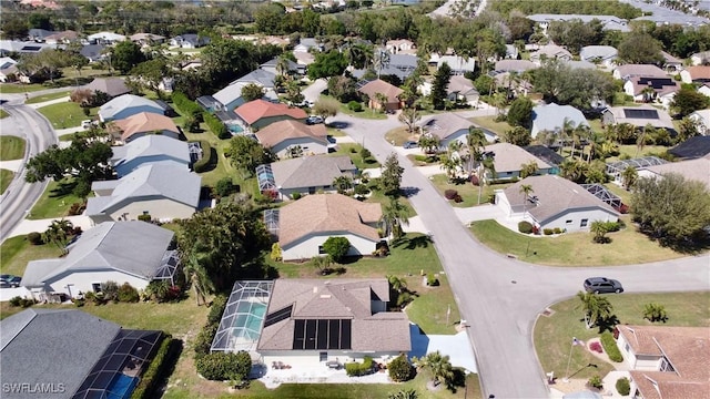 bird's eye view featuring a residential view