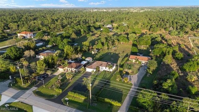 bird's eye view with a forest view