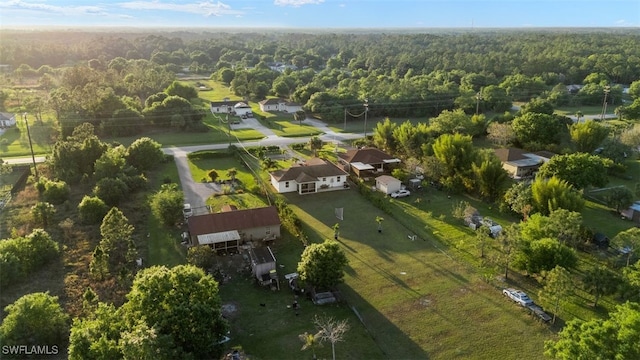 bird's eye view with a forest view