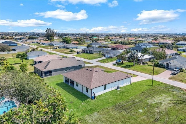 bird's eye view with a residential view