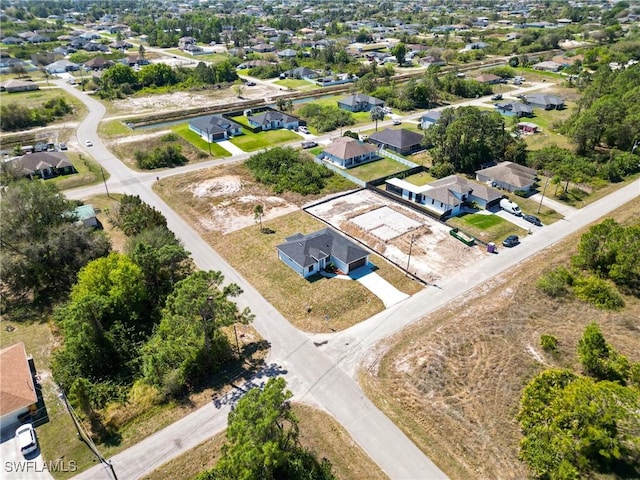 drone / aerial view with a residential view