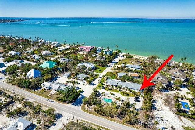 312 Periwinkle Way Unit 9, Sanibel, FL 33957 - aerial view of residential area with a large body of water