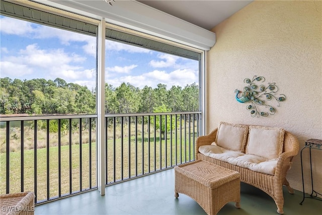 view of sunroom