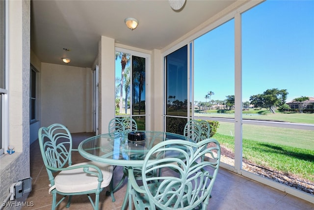 view of sunroom