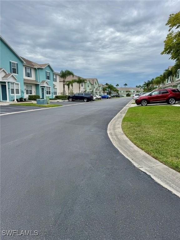 view of street featuring a residential view