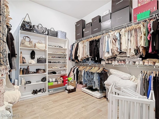 7041 Del Webb Oak Creek Blvd, North Fort Myers, FL 33917 - walk in closet with wood finished floors
