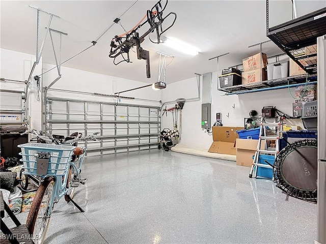 7041 Del Webb Oak Creek Blvd, North Fort Myers, FL 33917 - garage with a garage door opener and electric panel