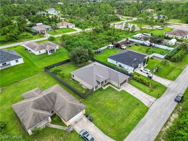 drone / aerial view featuring a residential view