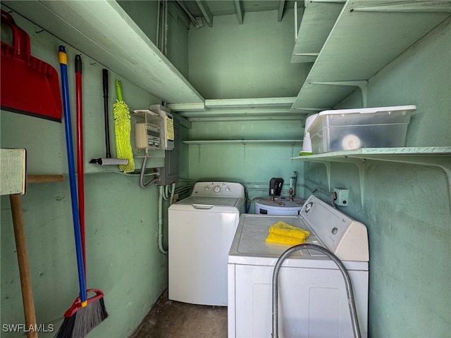 laundry room featuring laundry area and washer and clothes dryer