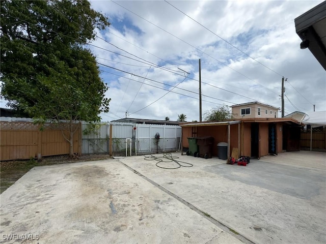 exterior space with fence