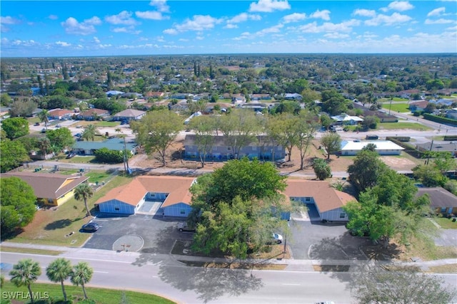 bird's eye view with a residential view