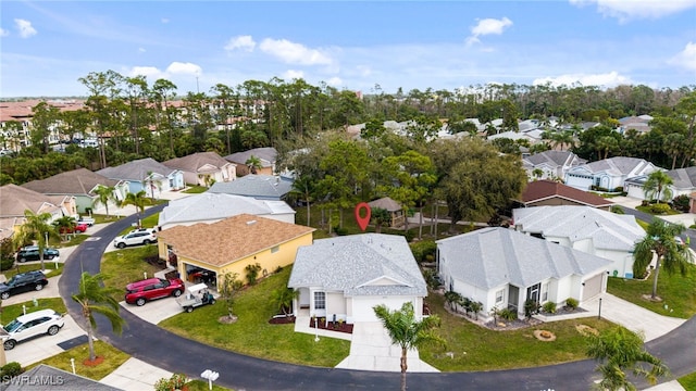 bird's eye view featuring a residential view