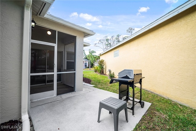 view of patio with grilling area