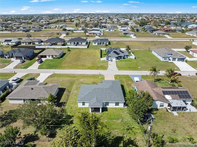 bird's eye view with a residential view