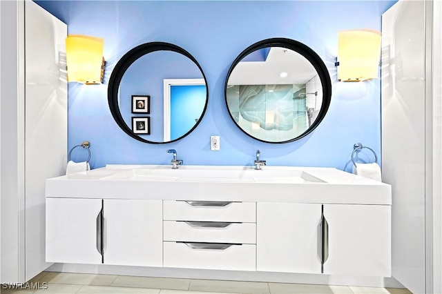 full bath featuring double vanity