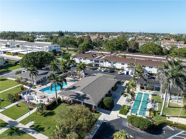 birds eye view of property featuring a residential view