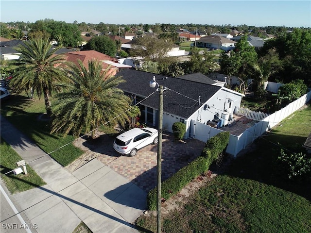 drone / aerial view featuring a residential view